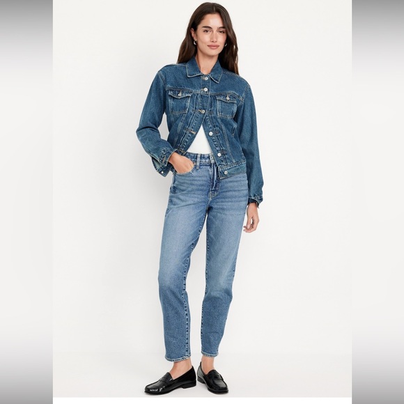 Old Navy High Waisted OG Straight Ankle Jean with Button Fly - Picture 1 of 13